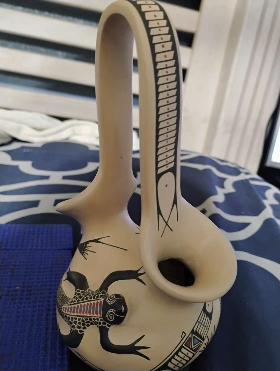 Southwestern-Style Double-Spout Pottery Vase