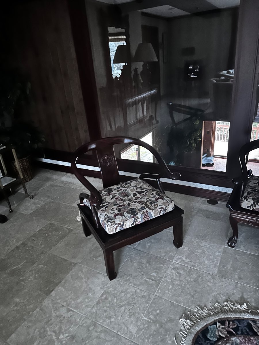 Chinese Rosewood Ming-Style Horseshoe Armchair & Loveseat Set with "寿" Medallion