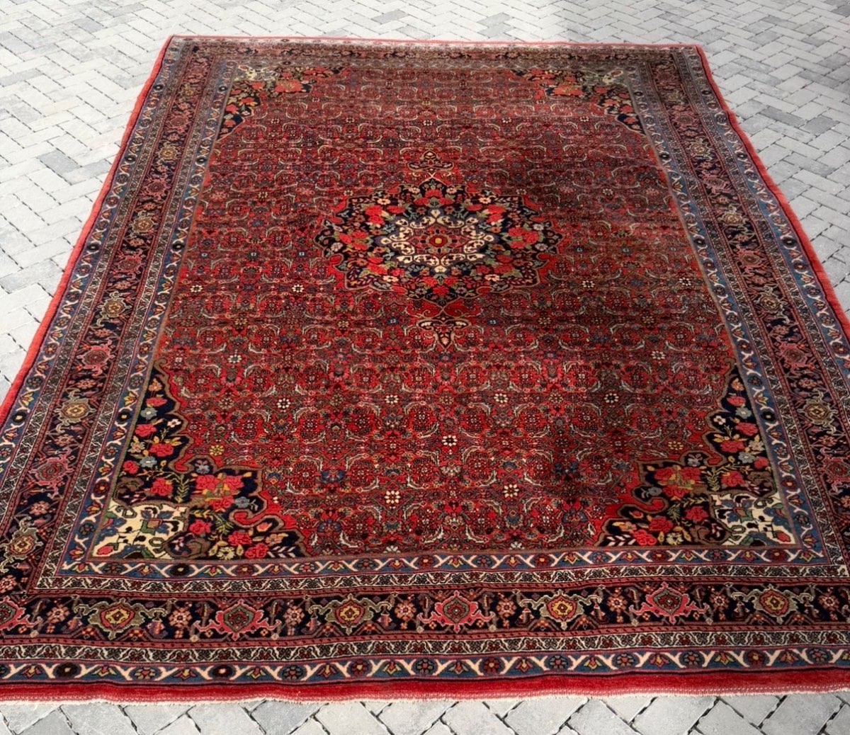 Two Vintage Rugs: Large Iranian Rug and Smaller Soviet Union Rug