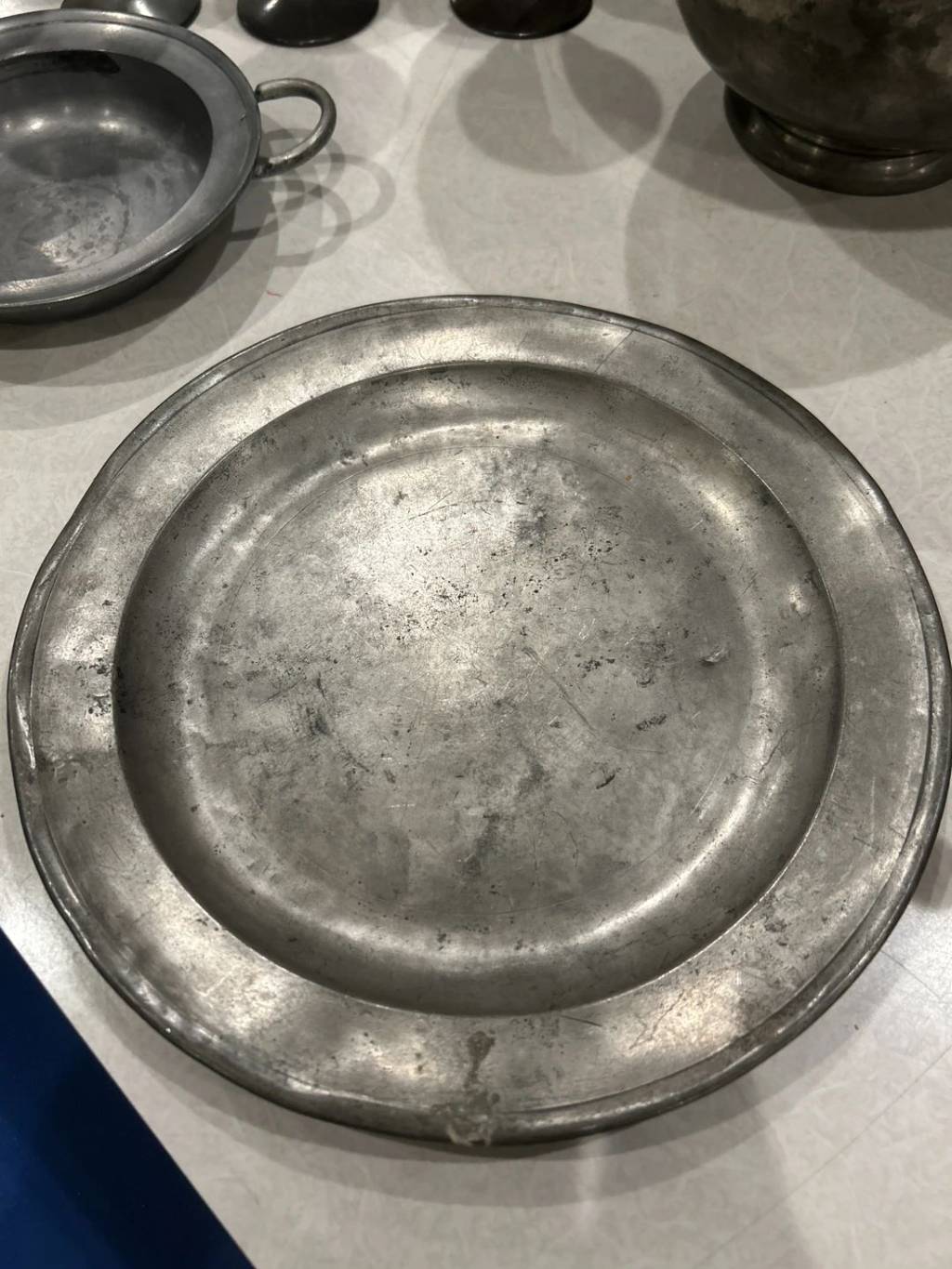 Antique 18th Century English Pewter Charger Plate � Hallmarked
